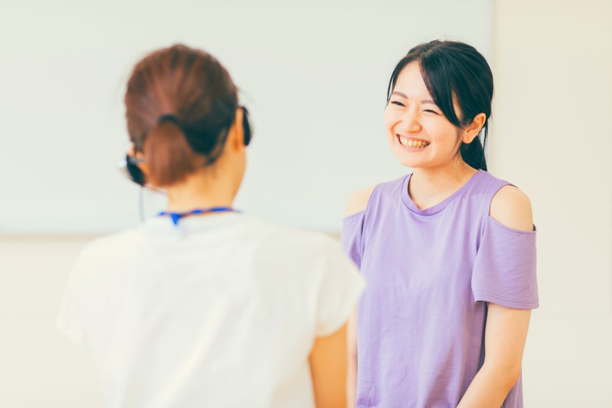 女性トレーナーとお客様